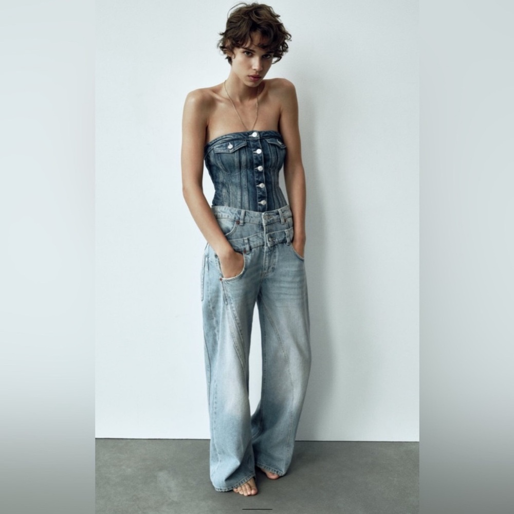 Women's Zara Rare double waistband jeans